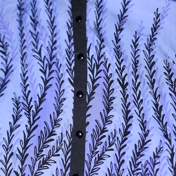 Bob Mackie Wearable Art 100% Silk Long Sleeve Blouse - Picture 8 of 8